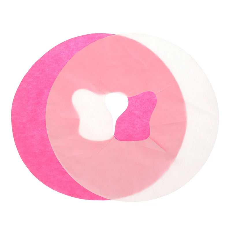 serviettes toilette jetables rose blanc modernes adhésives pack 100 unités unies opaques
