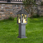 lampadaire extérieur asiatique led ip55 bronze noir éclairage paysagiste floral rustiqueextérieur moderne autonomedefixationsoltranslucide
