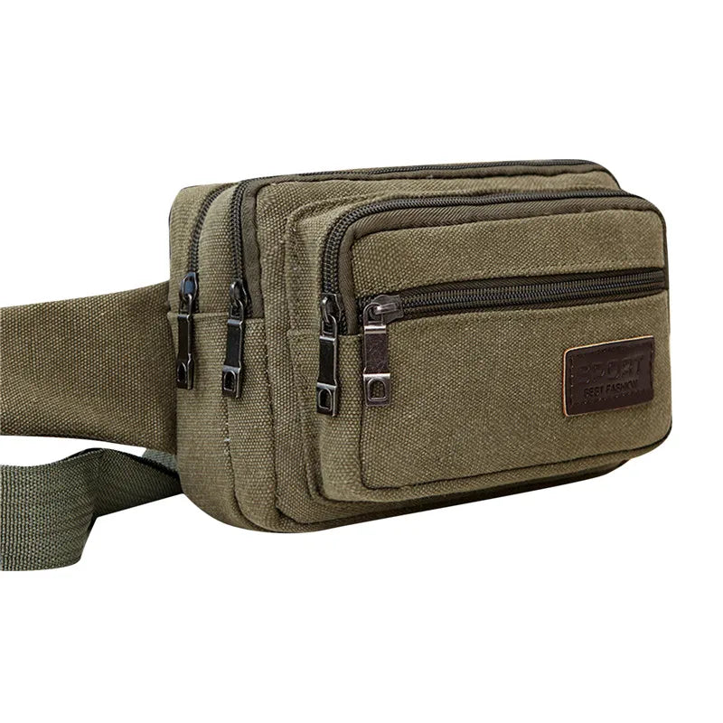 sac banane homme marron clair bleu marine vert kaki noir toile durable vintage pratique