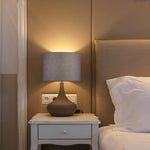abat jour gris moderne toile lin lampes table facile assembler