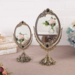 miroir ovale or floral classique dressing sans luminaire rotationnable maison