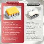 porte savon silicone moderne plusieurs barrières drains blanc jaune rose gris