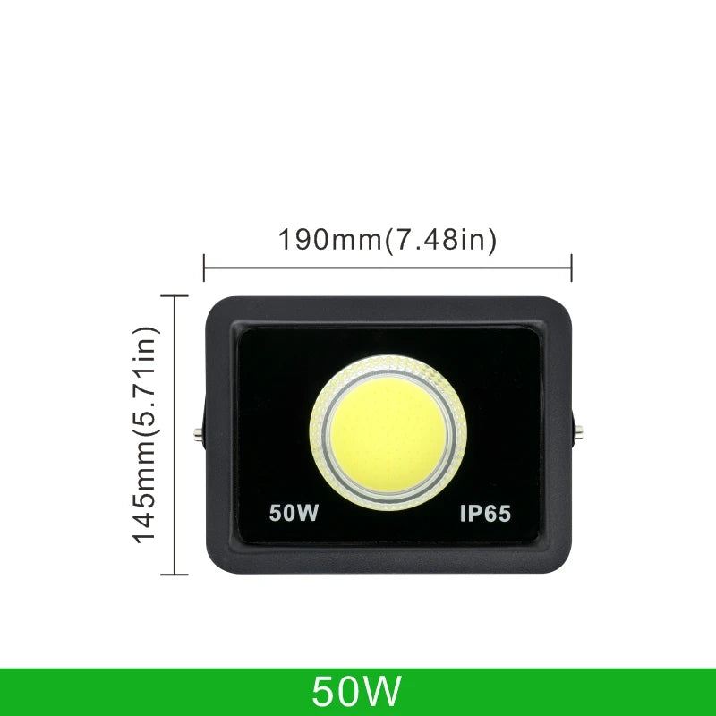projecteur led ip65 waterproof moderne noir 200w 300w 100w 50wextérieur clips