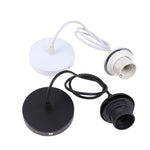 support lampe suspendue moderne minimaliste noir blanc rond lisse 50cm 80cm 120cm 200cm