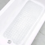 tapis bain antidérapant gris texture bulles massage ventouses salle bain grande taille
