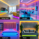 ruban led multicolore moderne adhésif télécommande synchronisation musicale controle application 10m 15m 20m 30m