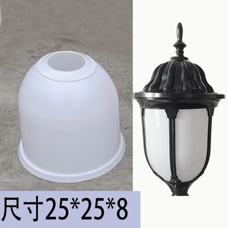 lampe rue abat jour blanc noir classique tringle extérieure contemporaine fixe grande taille variante
