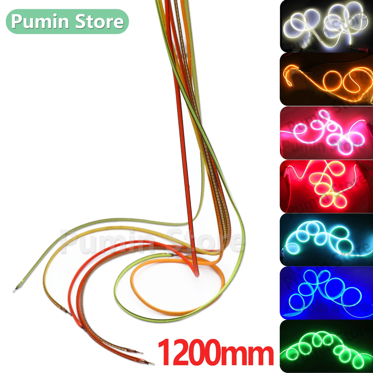 Ruban led flexible multicolore ondulé 1200mm clips fixation modernes