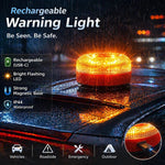 lampe signalisation rechargeable urgence orange blanche aimantée clignotante automatique sécurité moderne compact