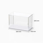 boîte rangement disques transparente moderne acrylique réutilisable plateau blanc minimaliste