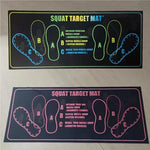 tapis squat antidérapants noir rose vert jaune fitness sportif silhouettes pieds zones délimitées lignes