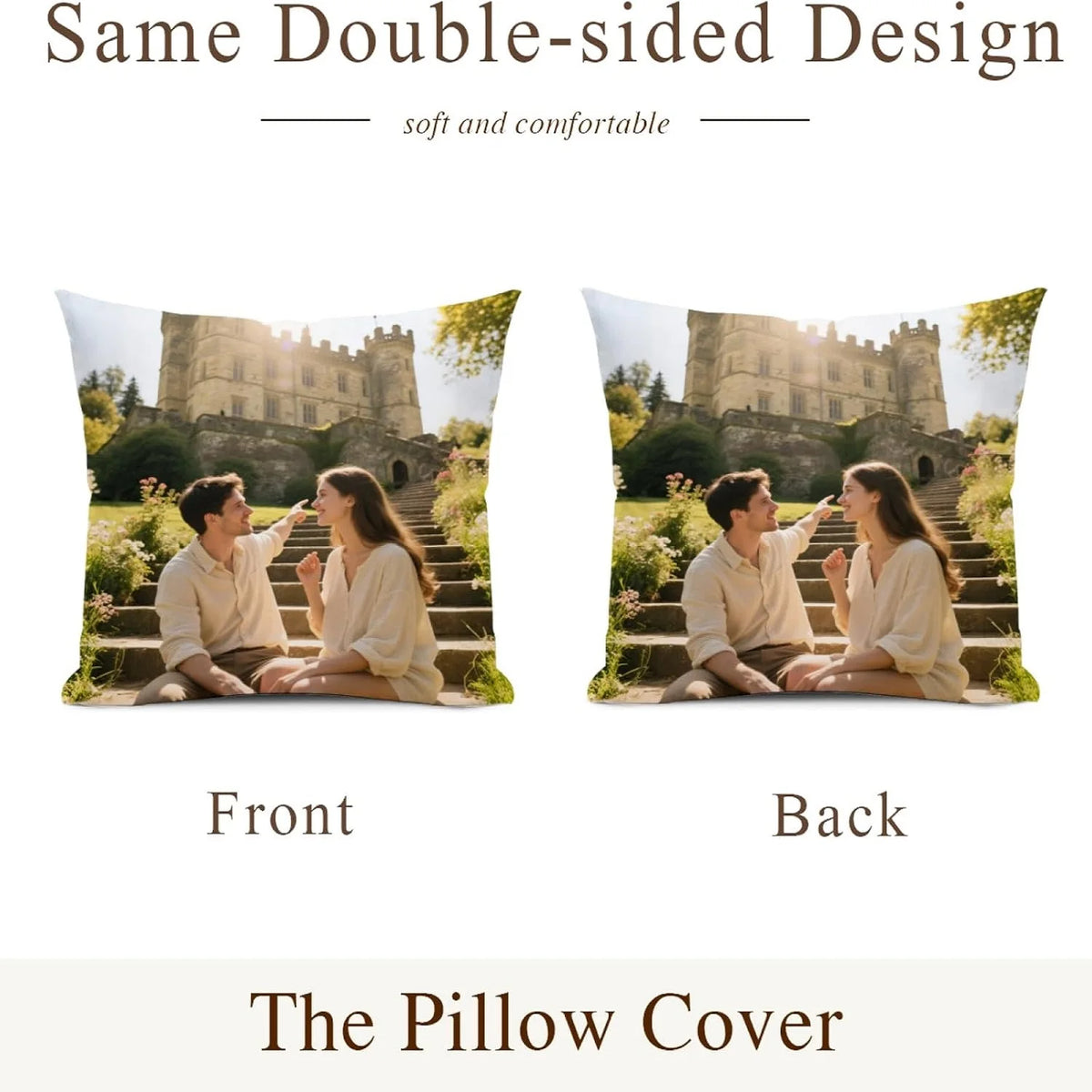 coussin personnalisable moderne oiseaux zip invisible blanc 12 16 18 20 22 24 26