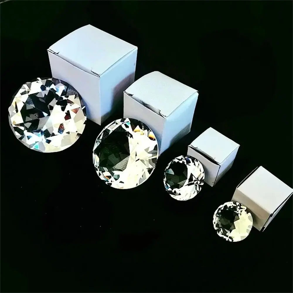 décoration intérieure diamant artificiel verre transparent facets brillantes moderne box cadeau