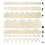 plaques décoratives bois ondulées naturel classique rustique bord fenêtre mur 12pcs 24pcs différentes tailles