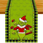 chemin table noël lin blanc motifs flocons neige guirlande sapin décoration table hiver