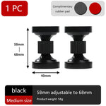 support fixation vis noir bagues rayures modernes anti secouement téléscopique adjustable matériaux attaches auto