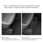 rangement sous siège voiture boîte rangement tpe noir minimaliste utilitaire fixe rails métalliques