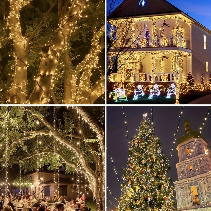 guirlande lumineuse solaire imperméable ip65 20 led jaunes modes facile sans câblage nécessaire