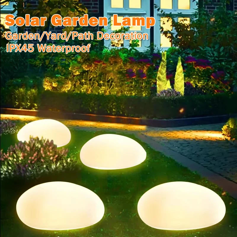 lampes solaires jardin blanc modernes autonomes ip65 led effets froissésextérieur minimalistes