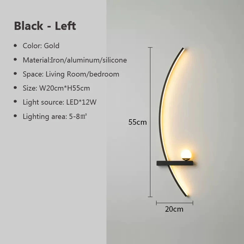 lampes murales modernes étagère translucides noires blanches minimaliste