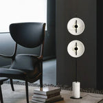 lampe sol marbre blanc noir moderne 11w 15w led 2700k 6000k vde