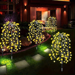 guirlandes solaires led jaune blanc argenté rouge vert bleu arbres feuilles patio jardin extérieur