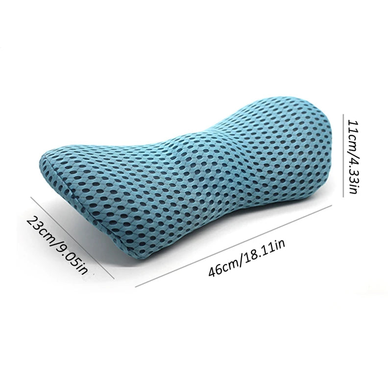 coussin lombaire mousse mémoire forme gris maille ergonomique polyester non amovible