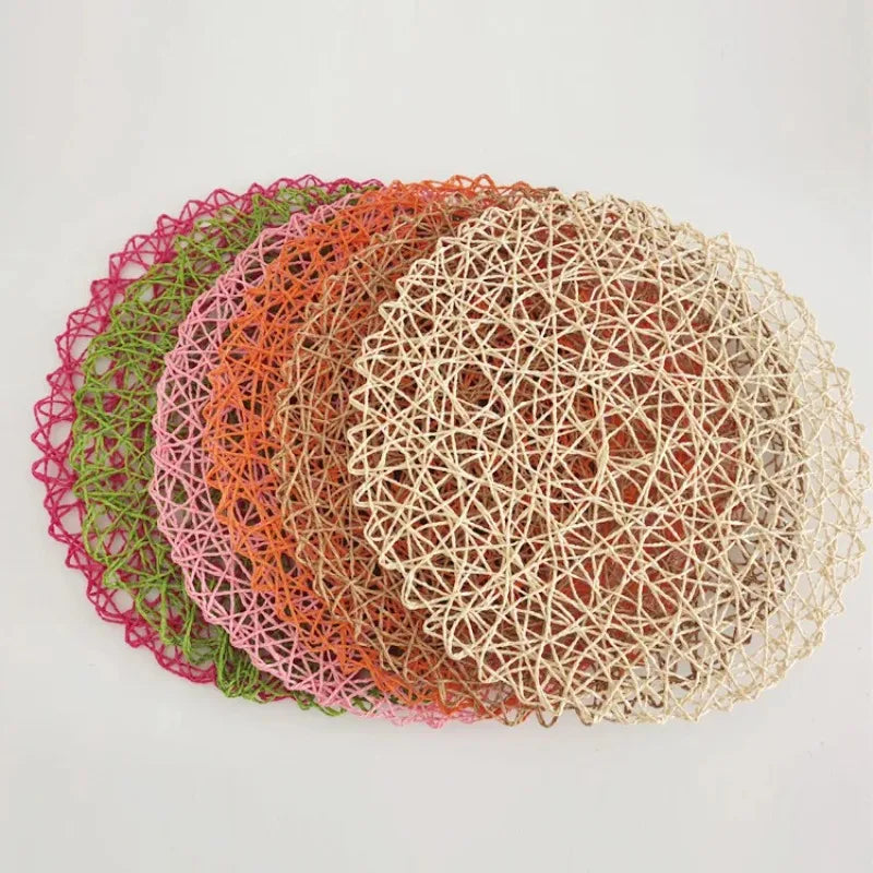Set de table rond multicolore pour décoration de salle à manger