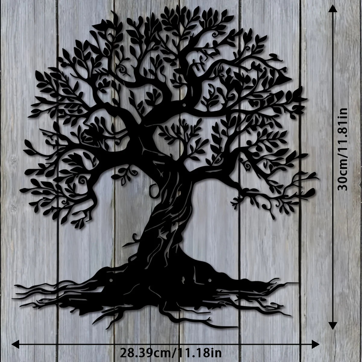 sticker mural arbre vie noir branches feuilles art minimaliste contemporain maison living room