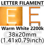 lettres lumineuses orange modernes minimalistes décoration noël fêtes 2200k LED warm white
