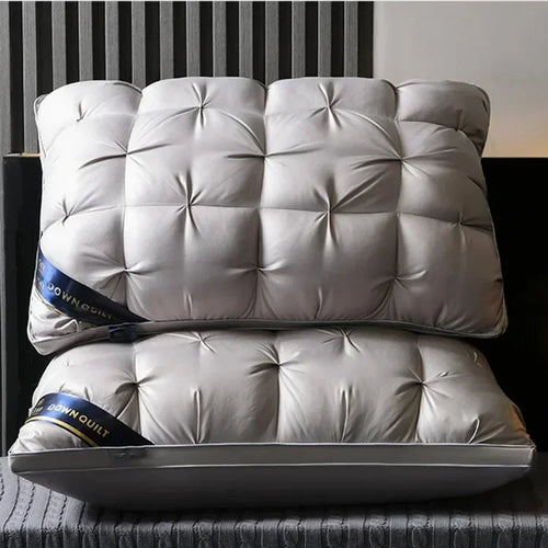 oreiller lit rectangulaire coton blanc motif relief moderne sommeil doux confort