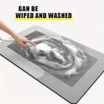 tapis bain absorbant antidérapant séchage rapide doux moderne gris plat