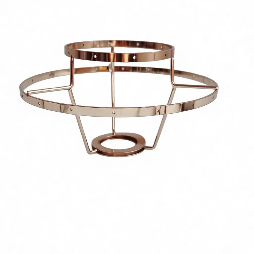 support lampe moderne minimaliste structure circulaire argenté doré barres horizontales verticales opacité fixations invisibles