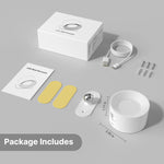 lampe murale led moderne recharge usb plaque adhésive blanc beige marron minimaliste