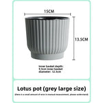 pots fleurs modernes résine blanc rayures verticaux hydroponiques plante verte autoarrosage personnes paresseuses