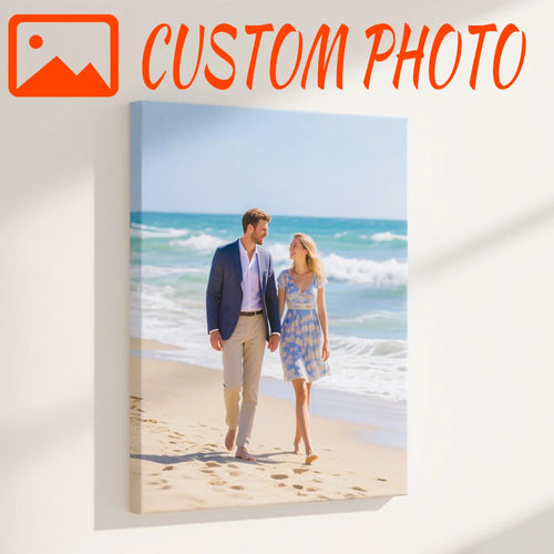 toile art personnalisée grande taille décoration murale moderne photo imprimée cadre bois kit