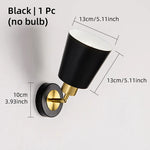 lampe murale led moderne noire dorée simple salon chambre coucher