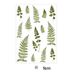 sticker decoratif fleur seche vintage romantique violet rose jaune beige vert adhesif individuel