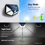 lampe solaire led 100 diodes détecteur mouvement moderne extérieure jardin noir blanc