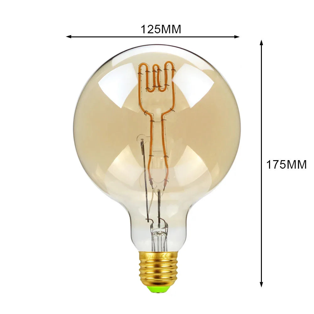ampoule led filament transparente dorée love dream note vintage métallique moderne chambre 220v