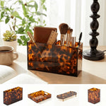 plateau acrylique imprimé léopard moderne porte gobelet porte crayons porte savon chic marron clair