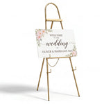 présentoir or métallique réglable élégant moderne panneaux motifs floraux transparent opaque événementsDecoration Mariage Anniversaire