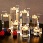 bougeoirs moderne transparents rectangulaires adhésifs chandelles bâtons décoration intérieure mariage 10cm 12cm 14cm 16cm