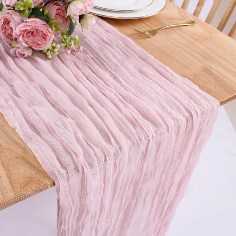 nappe plissée vert olive élégante table noël fête semi transparent