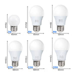ampoules led e27 blanc moderne 3w 6w 9w 12w 15w 18w 270 deg opacité
