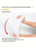 miroirs transparents adhésifs moderne salle bain set stickers auto collants chambre pieces
