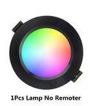 spot led encastrable rgb télécommande intérieur moderne lumière variable couleur jardin extérieur noir