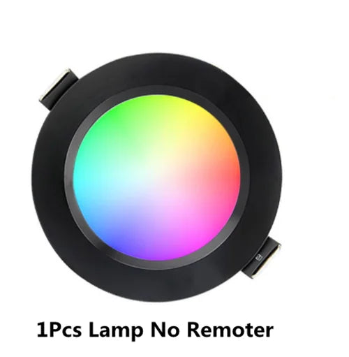 spot led encastrable rgb télécommande intérieur moderne lumière variable couleur jardin extérieur noir