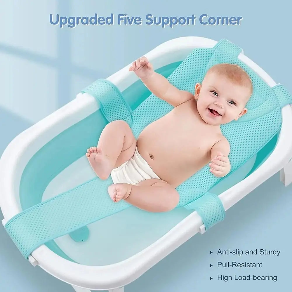 filet bain bébé étoiles blanc bleu rose clips moderne confortable sécurité antidérapant tissu