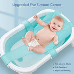 filet bain bébé étoiles blanc bleu rose clips moderne confortable sécurité antidérapant tissu